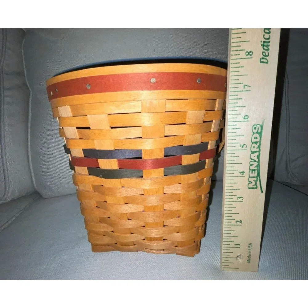 Vintage 1993 Longaberger Shades of Autumn Basket and Floral Fabric Liner Uses